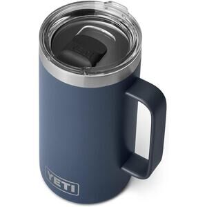 YETI Rambler 24 oz Mug, Vacuum Insulated, Stainless Steel MagSlider Lid, Navy